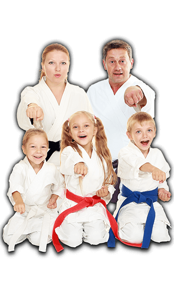 Martial Arts Lessons for Families in Forney TX - Sitting Group Family Banner